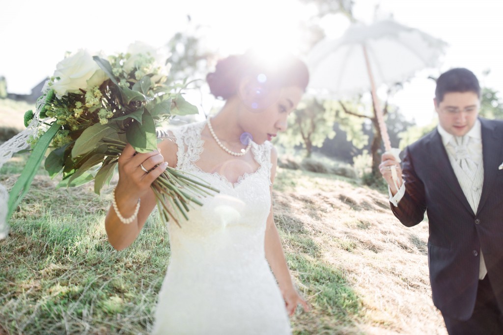 Bridal shooting - tilt shift shot